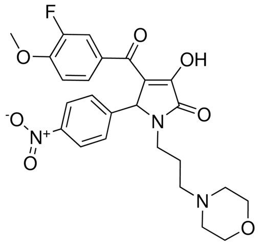 4-(3-FLUORO-4-METHOXYBENZOYL)-3-HYDROXY-1-[3-(4-MORPHOLINYL)PROPYL]-5-(4-NITROPHENYL)-1,5-DIHYDRO-2H-PYRROL-2-ONE