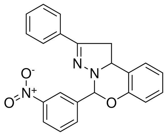 4-(3-NITRO-PH)-2-PHENYL-1,9B-DIHYDRO-5-OXA-3,3A-DIAZA-CYCLOPENTA(A)NAPHTHALENE