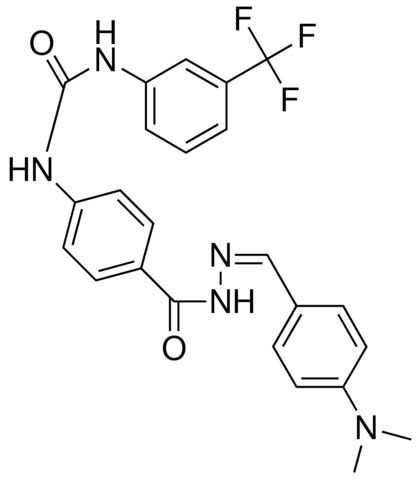 4-(3(3(TRIFLUOROMETHYL)PHENYL)UREIDO)BENZOIC (4(DIME-AMINO)BENZYLIDENE)HYDRAZIDE