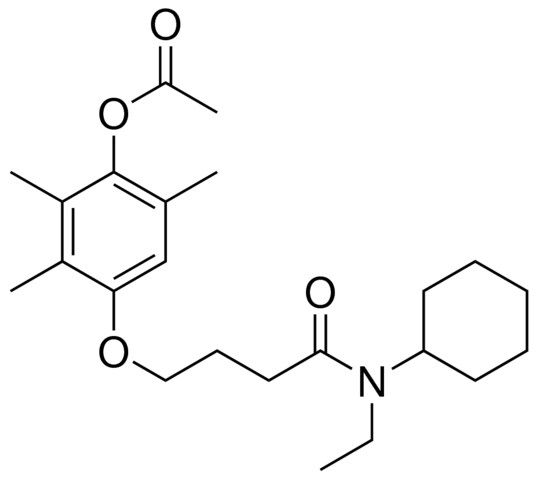 4-(4-(CYCLOHEXYL(ETHYL)AMINO)-4-OXOBUTOXY)-2,3,6-TRIMETHYLPHENYL ACETATE