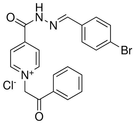 4-(4-BR-BENZYLIDENE-HYDRAZINOCARBONYL)-1-(2-OXO-2-PH-ETHYL)-PYRIDINIUM, CHLORIDE