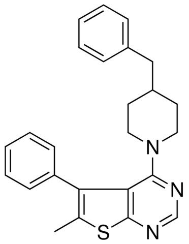 4-(4-BENZYL-1-PIPERIDINYL)-6-METHYL-5-PHENYLTHIENO(2,3-D)PYRIMIDINE