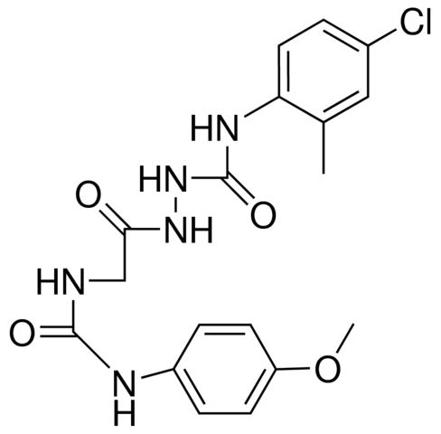 4-(4-CHLORO-2-METHYLPHENYL)-1-(4-METHOXYPHENYLUREIDOACETYL)SEMICARBAZIDE