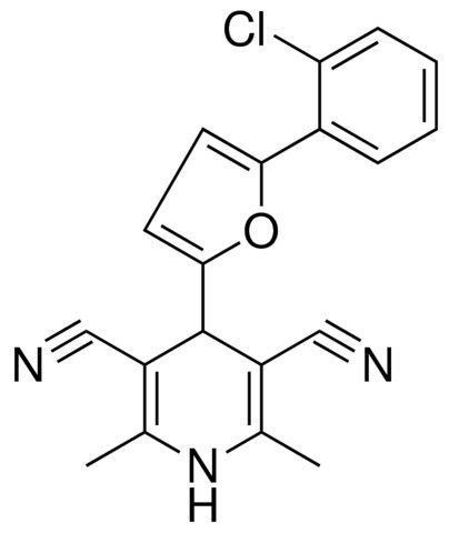 4-(5-(2-CL-PH)-FURAN-2-YL)-2,6-DIMETHYL-1,4-DIHYDRO-PYRIDINE-3,5-DICARBONITRILE