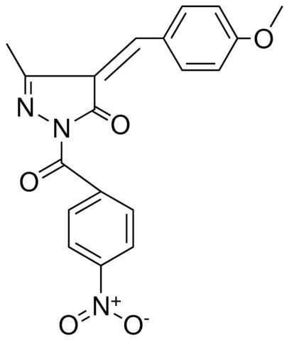 4-(4-METHOXY-BENZYLIDENE)-5-METHYL-2-(4-NITRO-BENZOYL)-2,4-DIHYDRO-PYRAZOL-3-ONE