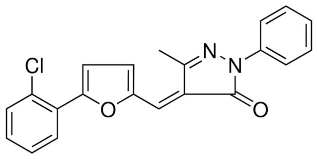 4-(5-(2-CL-PH)-FURAN-2-YLMETHYLENE)-5-METHYL-2-PHENYL-2,4-DIHYDRO-PYRAZOL-3-ONE