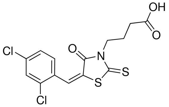 4-(5-(2,4-DICHLOROBENZYLIDENE)-4-OXO-2-THIOXO-1,3-THIAZOLIDIN-3-YL)BUTANOIC ACID