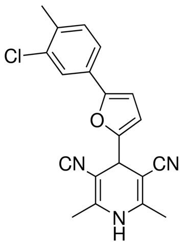 4-(5-(3-CHLORO-4-METHYLPHENYL)-2-FURYL)-2,6-DIMETHYL-1,4-DIHYDRO-3,5-PYRIDINEDICARBONITRILE