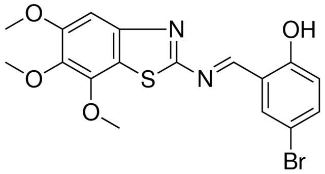 4-BROMO-2-((5,6,7-TRIMETHOXY-BENZOTHIAZOL-2-YLIMINO)-METHYL)-PHENOL