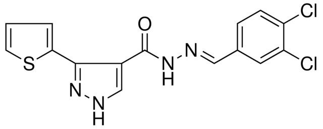 3-THIOPHEN-2YL-1H-PYRAZOLE-4-CARBOXYLIC ACID (3,4-DICHLORO-BENZYLIDENE)HYDRAZIDE