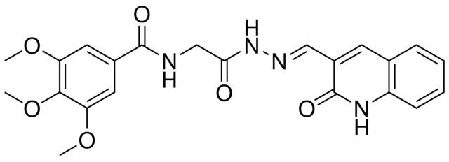 3,4,5-TRIMETHOXY-N-(2-OXO-2-{(2E)-2-[(2-OXO-1,2-DIHYDRO-3-QUINOLINYL)METHYLENE]HYDRAZINO}ETHYL)BENZAMIDE