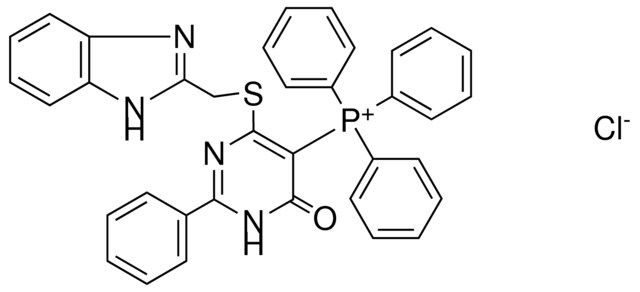 {4-[(1H-BENZIMIDAZOL-2-YLMETHYL)SULFANYL]-6-OXO-2-PHENYL-1,6-DIHYDRO-5-PYRIMIDINYL}(TRIPHENYL)PHOSPHONIUM CHLORIDE