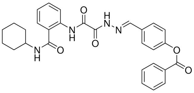 4-{(E)-[2-(2-{2-[(CYCLOHEXYLAMINO)CARBONYL]ANILINO}-2-OXOACETYL)HYDRAZONO]METHYL}PHENYL BENZOATE