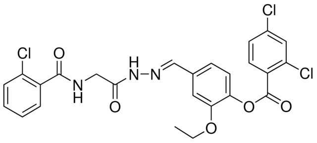 4-[(E)-({[(2-CHLOROBENZOYL)AMINO]ACETYL}HYDRAZONO)METHYL]-2-ETHOXYPHENYL 2,4-DICHLOROBENZOATE