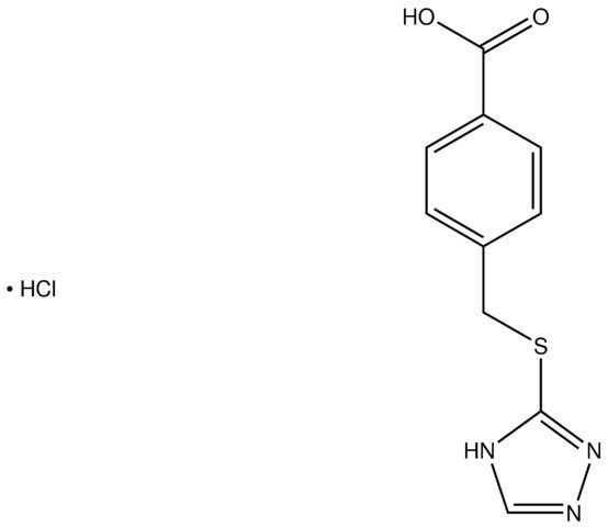 4-[(4<i>H</i>-1,2,4-Triazol-3-ylsulfanyl)methyl]benzoic acid hydrochloride