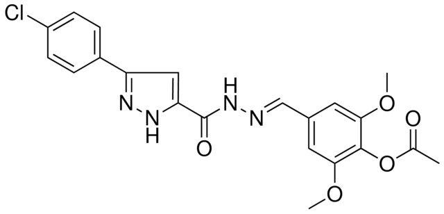 4-[(E)-({[3-(4-CHLOROPHENYL)-1H-PYRAZOL-5-YL]CARBONYL}HYDRAZONO)METHYL]-2,6-DIMETHOXYPHENYL ACETATE