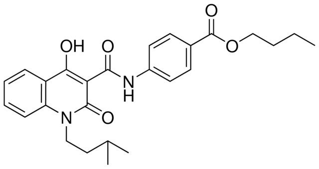 4-((4-HO-1-(3-ME-BU)-2-OXO-2H-QUINOLINE-3-CARBONYL)-AMINO)-BENZOIC ACID BU ESTER