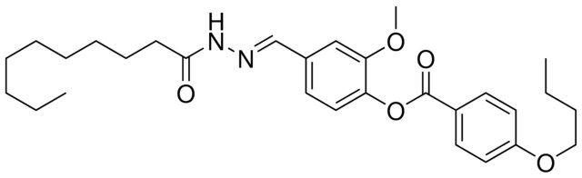 4-((DECANOYLHYDRAZONO)METHYL)-2-METHOXYPHENYL 4-BUTOXYBENZOATE