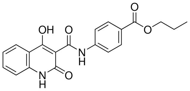 4-((4-HO-2-OXO-1,2-2H-QUINOLINE-3-CARBONYL)-AMINO)-BENZOIC ACID PROPYL ESTER