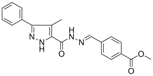 4-((4-ME-5-PH-2H-PYRAZOLE-3-CARBONYL)-HYDRAZONOMETHYL)-BENZOIC ACID METHYL ESTER