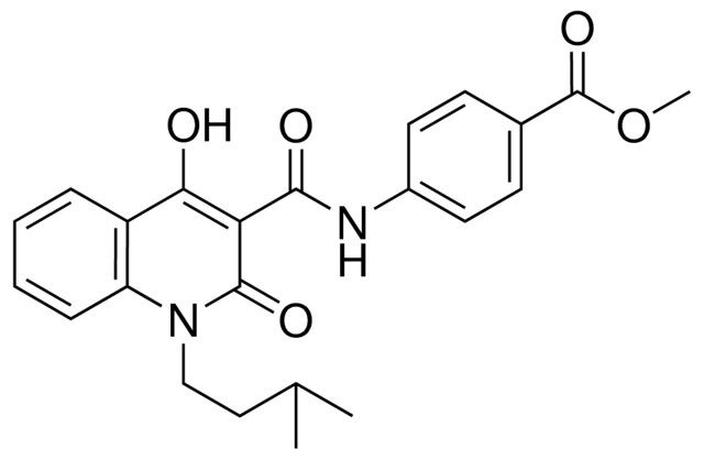 4-((4-HO-1-(3-ME-BU)-2-OXO-2H-QUINOLINE-3-CARBONYL)-AMINO)-BENZOIC ACID ME ESTER