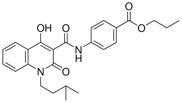 4-((4-HO-1-(3-ME-BU)-2-OXO-2H-QUINOLINE-3-CARBONYL)-AMINO)-BENZOIC ACID PR ESTER