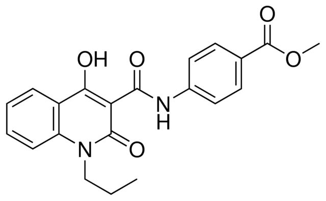 4-((4-HO-2-OXO-1-PR-1,2-2H-QUINOLINE-3-CARBONYL)-AMINO)-BENZOIC ACID ME ESTER