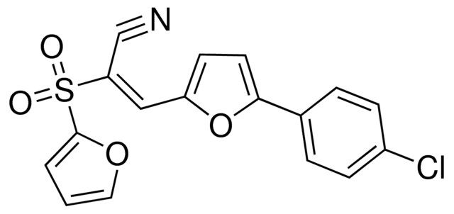 3-(5-(4-CHLOROPHENYL)-2-FURYL)-2-(2-FURYLSULFONYL)-2-PROPENENITRILE