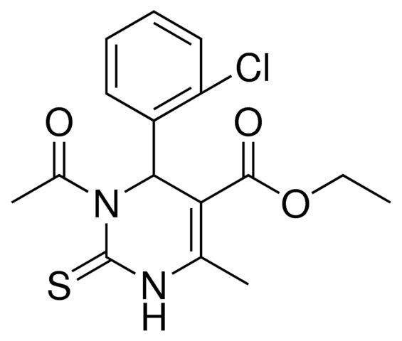 3-AC-4-(2-CL-PH)-6-ME-2-THIOXO-1,2,3,4-4H-PYRIMIDINE-5-CARBOXYLIC ACID ET ESTER