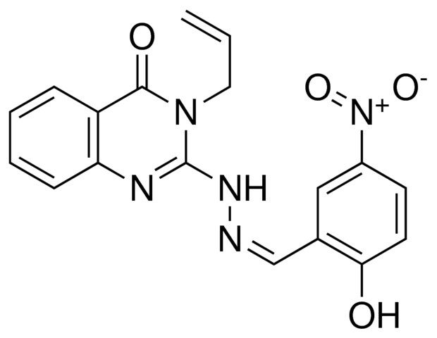 3-ALLYL-2-(N'-(2-HYDROXY-5-NITRO-BENZYLIDENE)-HYDRAZINO)-3H-QUINAZOLIN-4-ONE