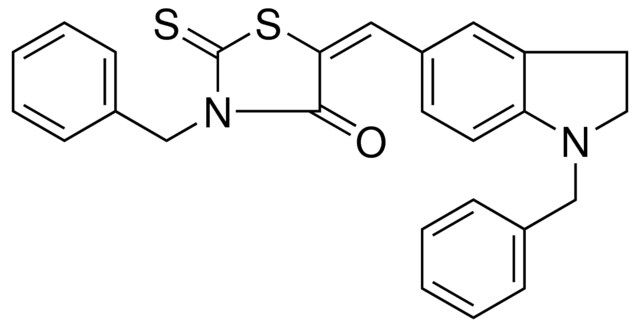 3-BENZYL-5(1-BENZYL-23-DIHYDRO-1H-INDOL-5-YLMETHYLENE)2-THIOXO-THIAZOLIDIN-4-ONE