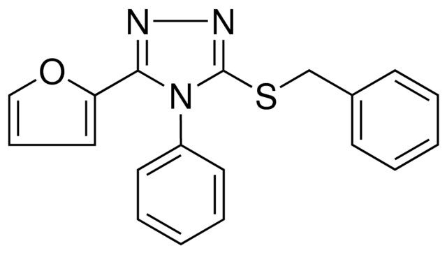 3-BENZYLSULFANYL-5-FURAN-2-YL-4-PHENYL-4H-(1,2,4)TRIAZOLE