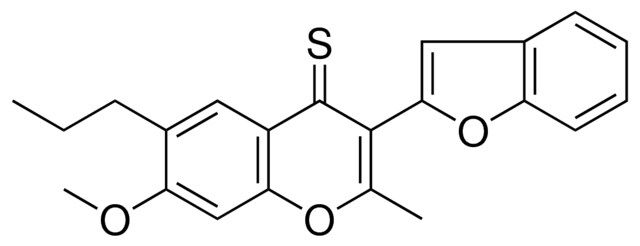 3-BENZOFURAN-2-YL-7-METHOXY-2-METHYL-6-PROPYL-CHROMENE-4-THIONE