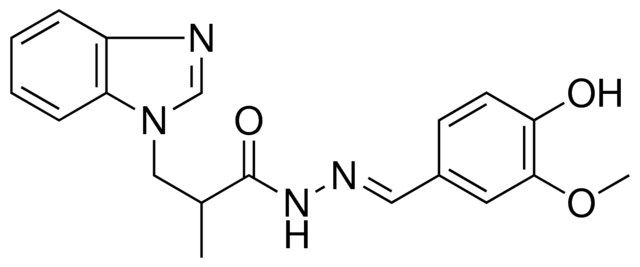 3-BENZOIMIDAZOL-1-YL-2-ME-PROPIONIC ACID (4-HO-3-METHOXY-BENZYLIDENE)-HYDRAZIDE