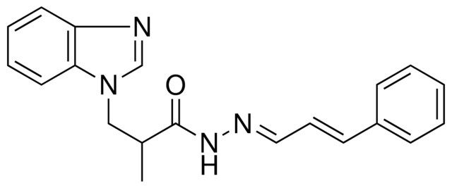 3-BENZOIMIDAZOL-1-YL-2-METHYL-PROPIONIC ACID (3-PHENYL-ALLYLIDENE)-HYDRAZIDE