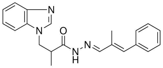 3-BENZOIMIDAZOL-1-YL-2-ME-PROPIONIC ACID (2-ME-3-PHENYL-ALLYLIDENE)-HYDRAZIDE