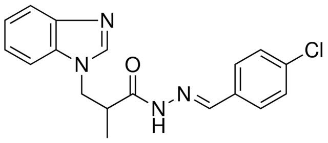 3-BENZOIMIDAZOL-1-YL-2-METHYL-PROPIONIC ACID (4-CHLORO-BENZYLIDENE)-HYDRAZIDE