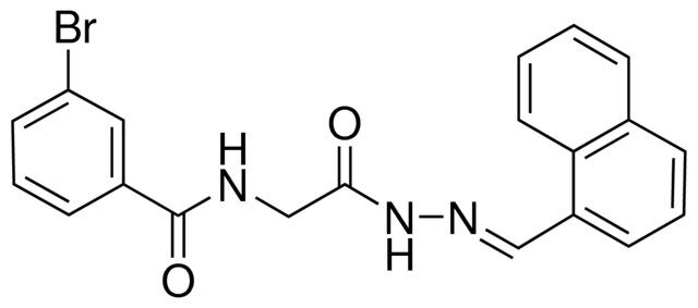 3-BROMO-N-(2-(2-(1-NAPHTHYLMETHYLENE)HYDRAZINO)-2-OXOETHYL)BENZAMIDE