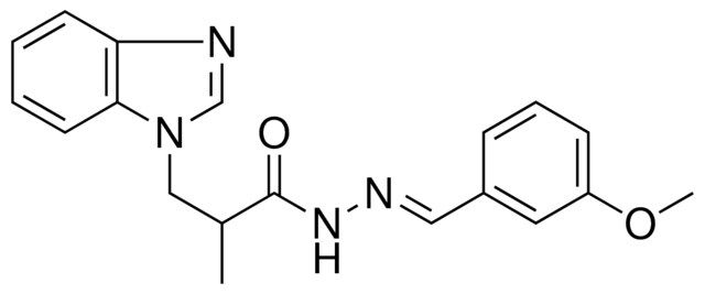 3-BENZOIMIDAZOL-1-YL-2-METHYL-PROPIONIC ACID (3-METHOXY-BENZYLIDENE)-HYDRAZIDE