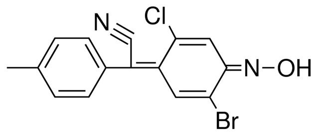 3-BROMO-6-CHLORO-4-HYDROXYIMINO-A-(P-TOLYL)-2,5-CYCLOHEXADIENEACETONITRILE