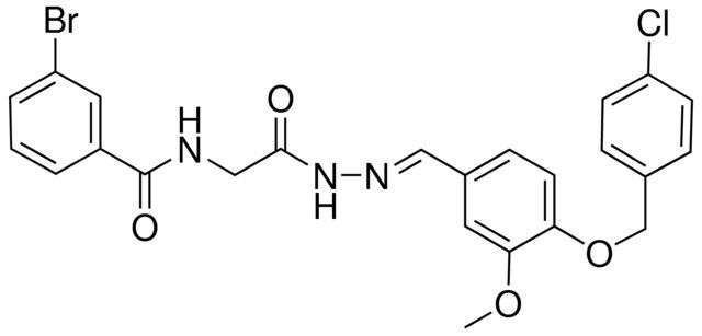 3-BROMO-N-[2-((2E)-2-{4-[(4-CHLOROBENZYL)OXY]-3-METHOXYBENZYLIDENE}HYDRAZINO)-2-OXOETHYL]BENZAMIDE