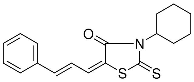 3-CYCLOHEXYL-5-(3-PHENYL-ALLYLIDENE)-2-THIOXO-THIAZOLIDIN-4-ONE