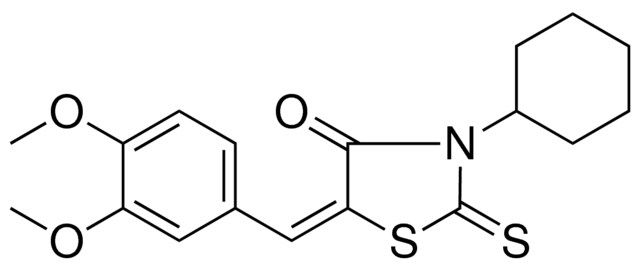 3-CYCLOHEXYL-5-(3,4-DIMETHOXY-BENZYLIDENE)-2-THIOXO-THIAZOLIDIN-4-ONE