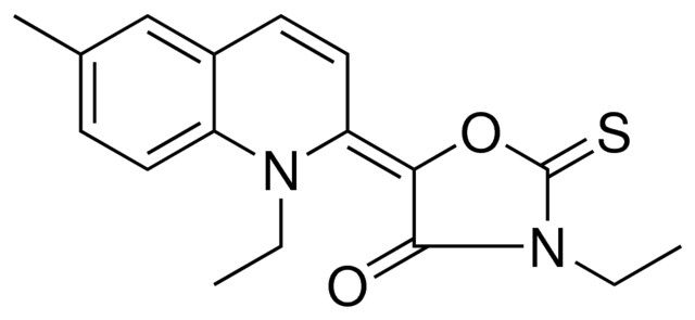 3-ETHYL-5-(1-ETHYL-6-METHYL-1H-QUINOLIN-2-YLIDENE)-2-THIOXO-OXAZOLIDIN-4-ONE