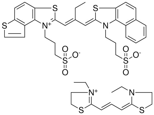 3-ETHYL-2-[(1E,3E)-3-(3-ETHYL-1,3-THIAZOLIDIN-2-YLIDENE)-1-PROPENYL]-4,5-DIHYDRO-1,3-THIAZOL-3-IUM 3-((2Z)-2-{(2E)-2-ETHYL-3-[1-(3-SULFONATOPROPYL)THIENO[3,2-E][1,3]BENZOTHIAZOL-1-IUM-2-YL]-2-PROPENYLIDENE}NAPHTHO[1,2-D][1,3]THIAZOL-1-YL)-1-PROPANESULFONATE