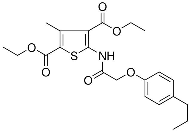 3-ME-5-(2-(4-PR-PHENOXY)-ACETYLAMINO)THIOPHENE-2,4-DICARBOXYLIC ACID DI-ET ESTER