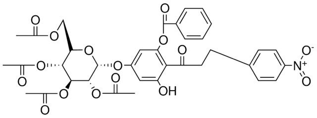 3-HYDROXY-2-[3-(4-NITROPHENYL)PROPANOYL]-5-[(2,3,4,6-TETRA-O-ACETYL-ALPHA-D-GLUCOPYRANOSYL)OXY]PHENYL BENZOATE