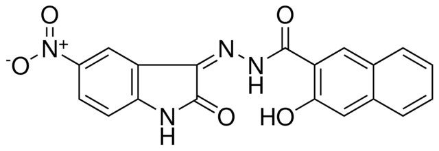 3-HO-NAPHTHALENE-2-CARBOXYLIC ACID (5-NITRO-2-OXO-2H-INDOL-3-YLIDENE)-HYDRAZIDE