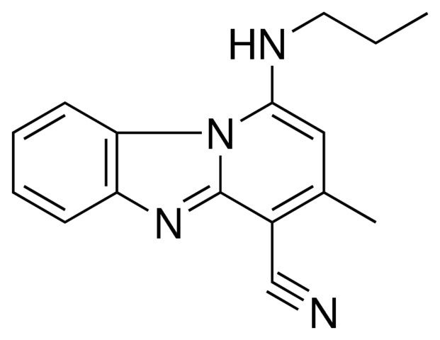 3-METHYL-1-PROPYLAMINO-BENZO(4,5)IMIDAZO(1,2-A)PYRIDINE-4-CARBONITRILE