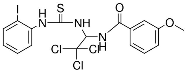 3-METHOXY-N-(2,2,2-TRICHLORO-1-(3-(2-IODO-PHENYL)-THIOUREIDO)-ETHYL)-BENZAMIDE